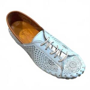 NEW GELATO women's theory lace-up shoes in light blue